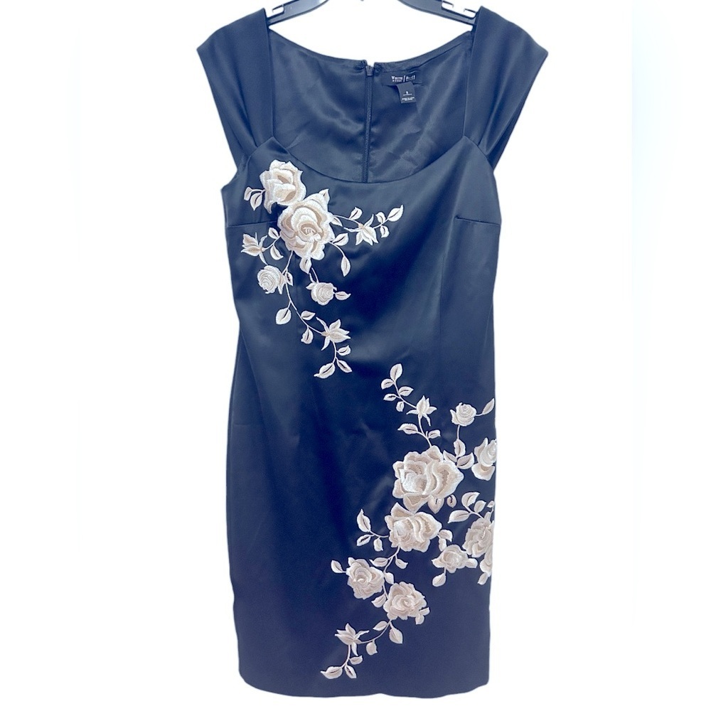 WHBM Dress Size 8 Floral Embroidered front Wedding Guest Special Event P…